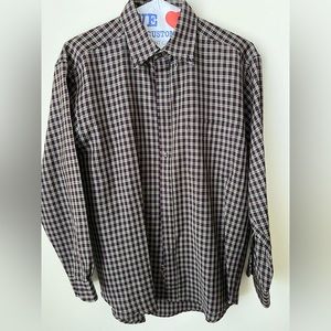 Vintage Med. Sir Pendleton Wool Long Sleeve Button Down (red/blue plaid)